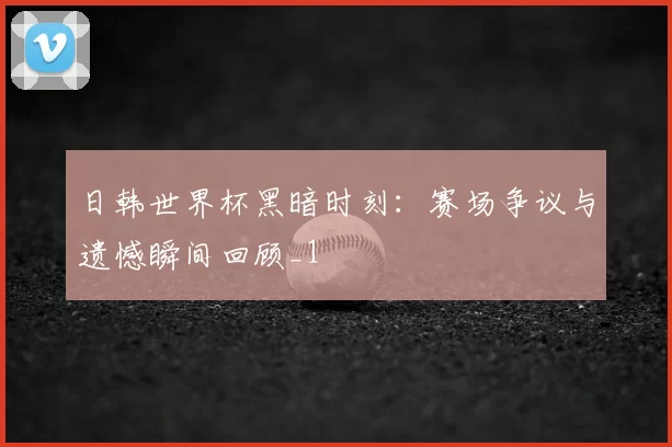 日韩世界杯黑暗时刻:赛场争议与遗憾瞬间回顾_1